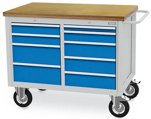 Bedrunka + Hirth werkplaatswagen T736 R 18-24, 1x50, 3x100, 3x150, 2x200 mm, lade volledig uittrekbaar 100%, 70kg laadvermogen, 04.12.29V
