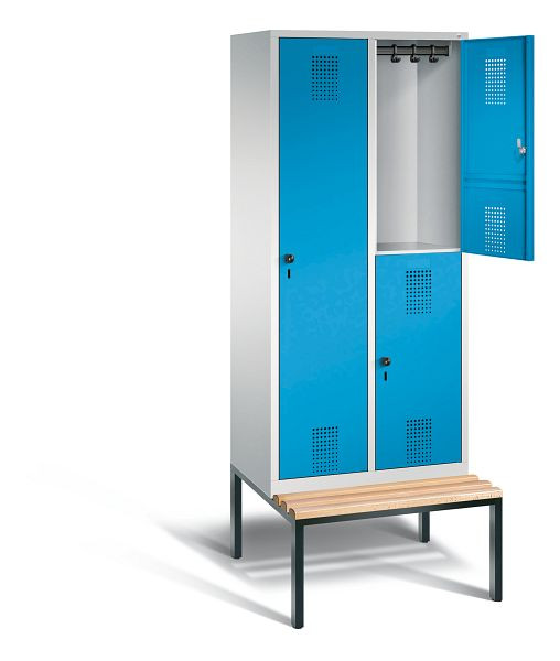 C+P cijferslot Evolo, H2090xW810xD815mm, kleur: lichtgrijs/lichtblauw, 48650-22 S10019