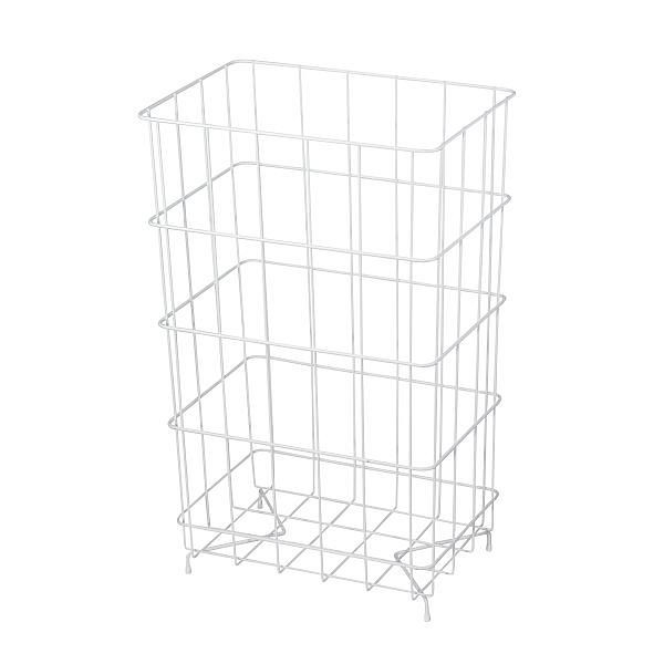 Air Wolf afvalbak met 60 liter inhoud, Omicron II serie, H x B x D: 630 x 400 x 275 mm, wit staal, 35-764