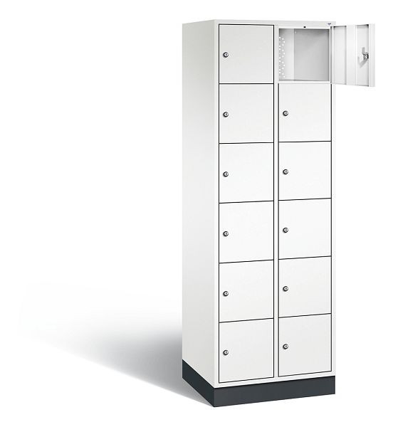 C+P lockerkast Intro, H1950xB620xD490mm, kleur: verkeerswit, 8670-201 S10131