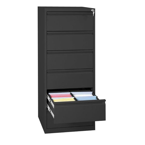 Lüllmann indexkaartenkast, 1320 x 530 x 620 mm, gitzwart/gitzwart, 565629