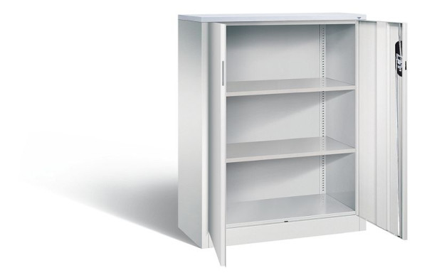 C+P kantoorkast Acurado, H1200xB930xD400mm, kleur: lichtgrijs, verzonken handgreep, 3 niveaus, 9267-1200 S10307