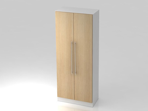 Hammerbacher kast 5OH met onderlijstrailgreep wit/eiken, 80x42x200,4 cm (BxDxH), V7100/W/E/RE