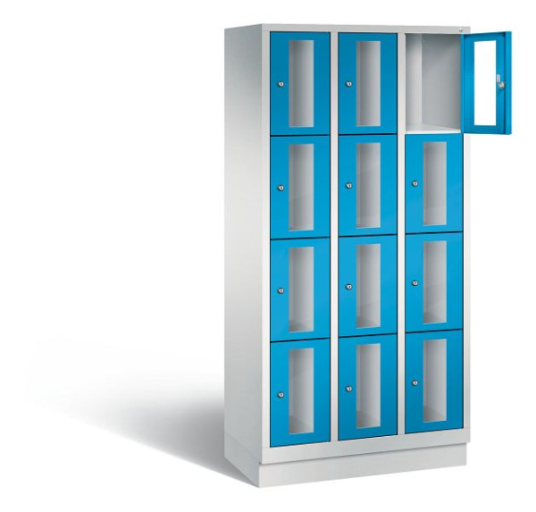 C+P lockerkast Classic, H1800xB900xD500mm, kleur: lichtgrijs / lichtblauw, 8020A304 S10003
