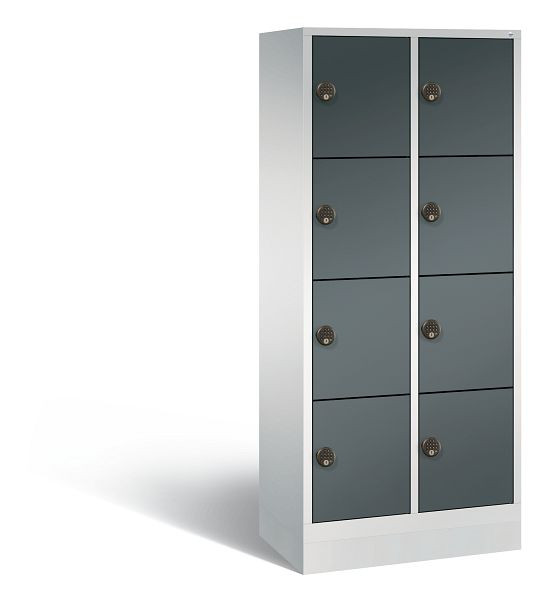 C+P stalen laadkast Evolo, 8 compartimenten, H1800B810T500 mm, lichtgrijs/antraciet, 48020-220404EB S10027