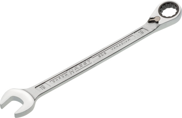 Hazet combinatieratelsleutel, extern dubbel zeskant tractieprofiel, 19 mm, 606-19