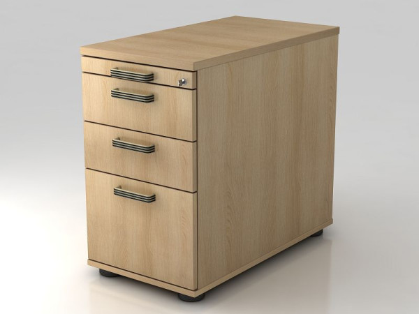 Hammerbacher stabak 80cm, 2 laden, 1 HR, slot, eikenhouten handgreep, 42,8x72-76x80 cm, 1/3/3/6 HE, VSC40/E/E/SG