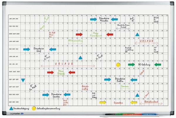 Legamaster PREMIUM jaarplanner horizontaal 60x90cm, 7-411000