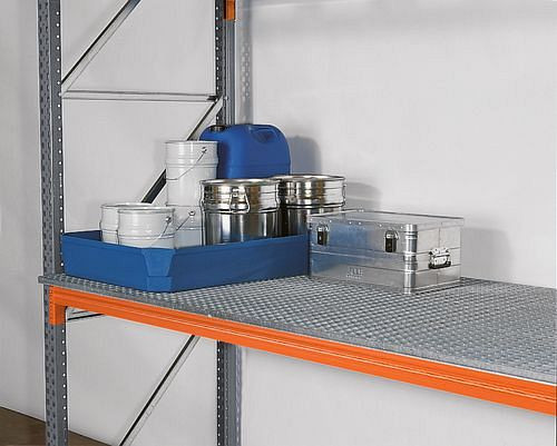 DENIOS rooster, verzinkt, als extra ruimte voor palletstellingen