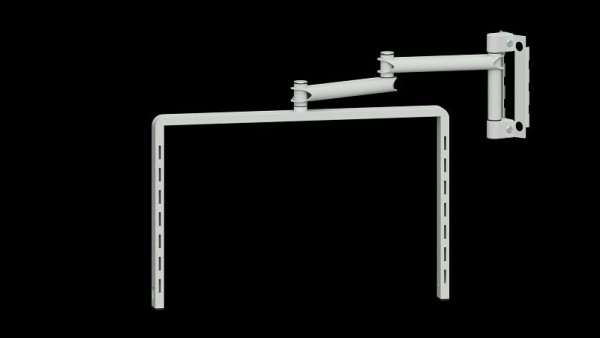 ANKE werkbanken onderstel scharnierarm systeem opbouw, 670 x 40 x 435 mm, RAL 7035, 960.721