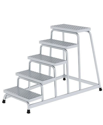 Krause werkplatform van aluminium, 5 treden, met antislip R 13, 274497
