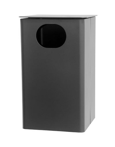Renner rechthoekige afvalbak ca. 35 L, gepoedercoat RAL 6005, 7044-00PB 6005