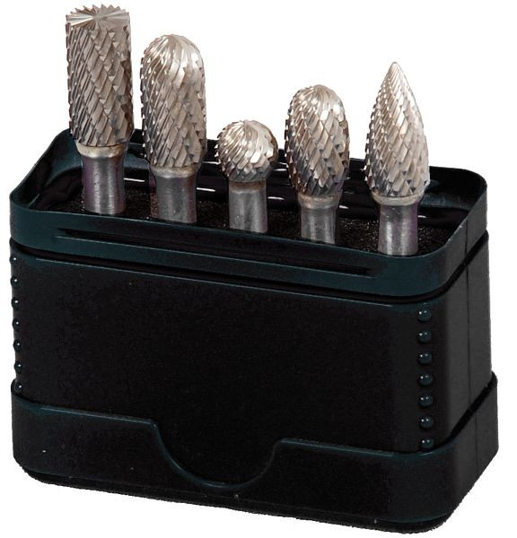 Projahn stiftfrezen HM, 5 stuks in plastic verpakkingsvorm B, C, D, E, G kopdiameter 9,6 mm, 70295