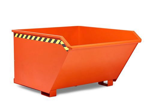 RR Industrietechnik kipcontainer van staal, 500 liter inhoud, oranje, 269844