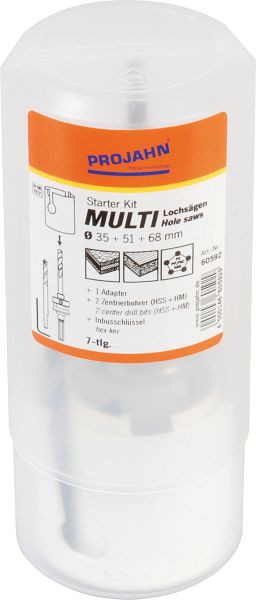 Projahn Starter Kit TCT 7 stuks in een blisterverpakking. van: de TCT-gatzagen: 68, 51 en 35 1 x, 60592