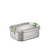 APS lunchbox, 18,5 x 13,5 cm, hoogte: 6,5 cm, roestvrij staal 18/8, binnenkant gepolijst, buitenkant mat, 66900