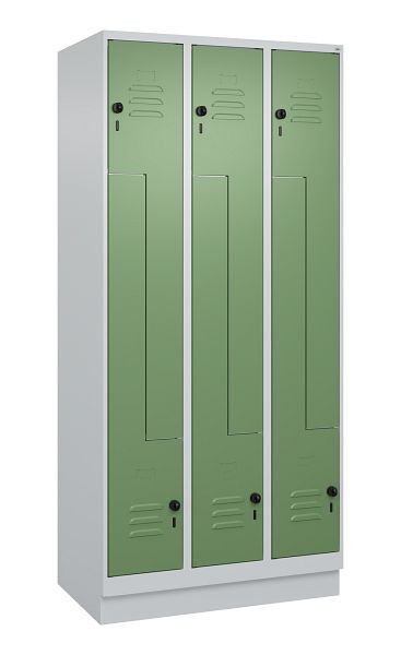 C+P Z-Spind Classic PLUS, C Z-Spind, Classic PLUS, Sockel, 6 Abteile, 1950x900x500mm, 7035/6011, Drehriegel, 080023-306 S10006