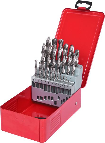 KS Tools HSS-G spiraalborenset, plaatstalen cassette, 25-delig 1-13mm, 330.2613