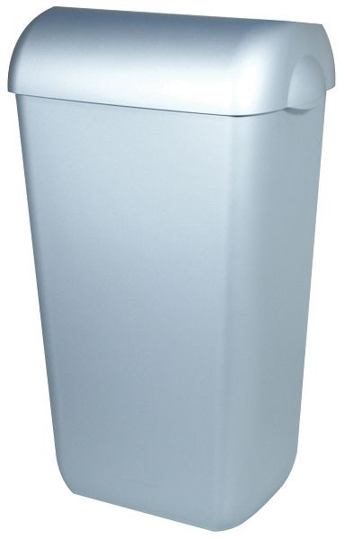 All Care PlastiQline afvalbak 43 liter open kunststof RVS look, 5676
