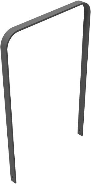Schake leunbeugel van gebogen platstaal, 50 x 12 mm, zonder dwarsbalk, totale breedte: 750 mm, thermisch verzinkt en gecoat DB 703, 4050_075B