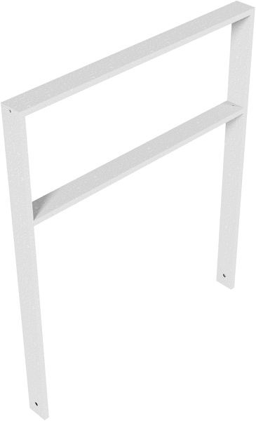 Schake armleuning van rechthoekige staalbuis, 80 x 20 mm, met dwarsbalk, totale breedte: 1000 mm, thermisch verzinkt, 459_100