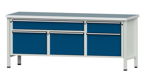 ANKE werkbanken kistwerkbank, model 280 V, 2000 x 700 x 840 mm, RAL 7035/5010, UBP 40 mm, 304.508