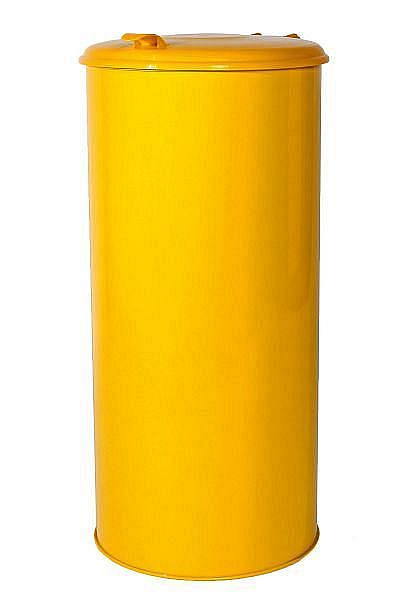 Renner afvalverzamelaar "Yellow Bag" (zonder klemring), inhoud ca. 70 L, Ø 315 mm, hoogte 770 mm, met gele kunststof deksel, verkeersgeel, 8030-00