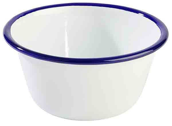 APS kom -ENAMELWARE-, Ø 13 cm, hoogte: 6 cm, 0,5 liter, geëmailleerd plaatstaal, binnen: wit, buiten: wit, 40638