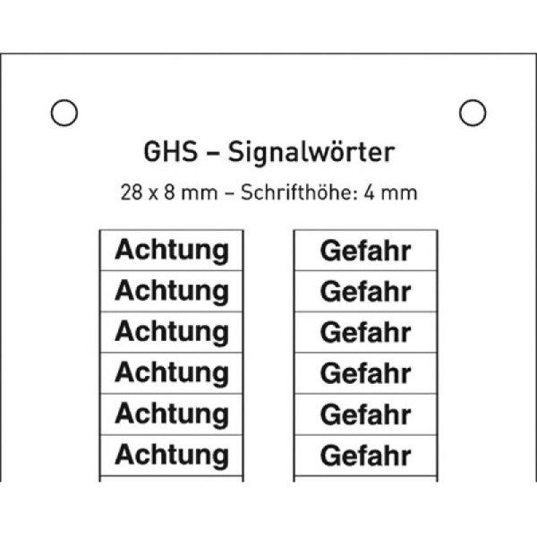 Stein HGS HGS signaalwoorden voorzichtig en gevaar op vellen (40 stuks), zelfklevend, 30.3560