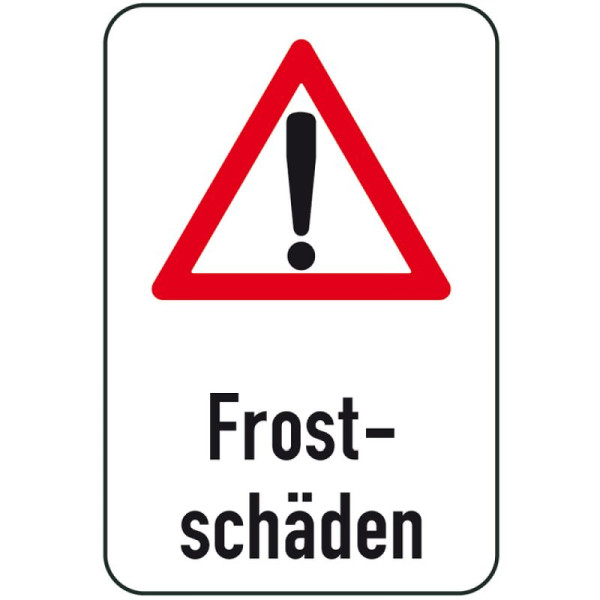 Steen HGS winterbord/verkeersbord vorstschade, 500x750mm, 14718