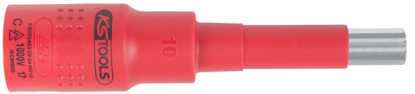 KS Tools 3/8" geïsoleerde bitdop, meertands, M10, geïsoleerd, 118.3894