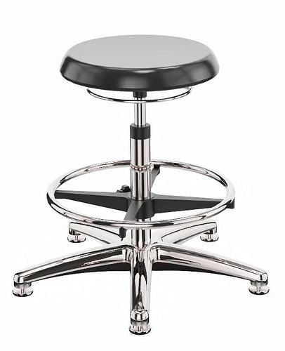 Dauphin werkkruk PU, aluminium onderstel, vloerglijders, voetring, 266972
