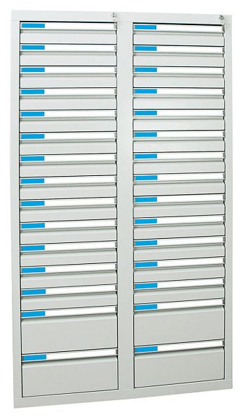 stumpf ladekast serie ESTA, RAL 7035/7035, 30 laden (26x100, 4x200 mm), 7604607