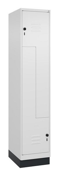 C+P Z-Spind Classic PLUS, C Z-Spind, Classic PLUS, Sockel, 2 Abteile, 1950x400x500mm, 9016/9016, Drehriegel, 080023-122 S10014
