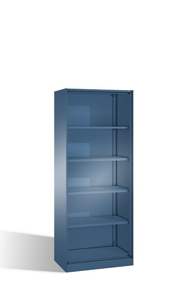 C+P bureauplank Asisto, H1980xB800xD435mm, kleur: verre blauw, 5 niveaus, 140003-000 S10014