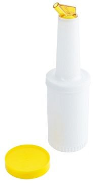 Contacto mix/voorraadcontainer 1 l schenktuit en deksel: GEEL, 5843/104