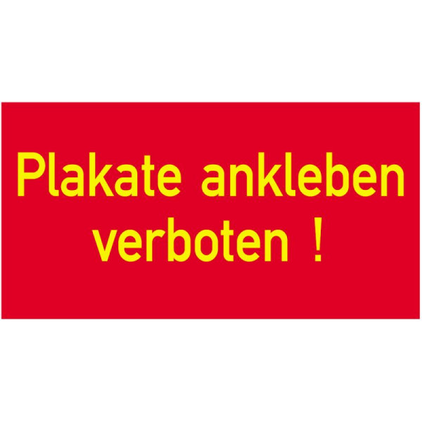 Stein HGS HGS speciaal bord, posters zijn niet toegestaan!, 400 x 200 mm, 14908