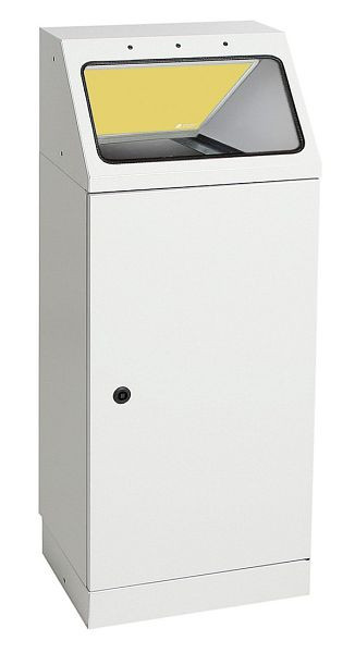 stumpf afvalscheiding FP 45, container voor wandmontage, RAL 7035 / ProPad zandgeel. Met verzinkte binnenbak, 45 liter, 636-045-0-2-102