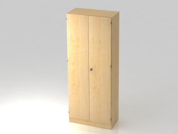 Hammerbacher kast 5OH met onderplaat gestreepte handgreep esdoorn/esdoorn, 80x42x200,4 cm (BxDxH), V6100/3/3/SG