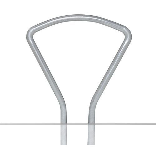 DENIOS leunbeugel, ronde buis, thermisch verzinkt, voor plaatsing in beton, hoogte boven de grond 800 mm, 310976