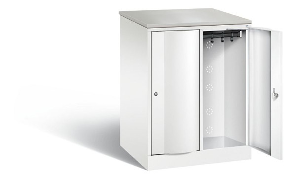C+P XL lockerkast Resisto, H1077xB772xD640mm, kleur: verkeerswit, 8271-273 S10078