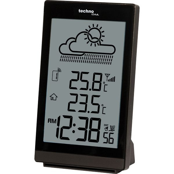 Technoline weerstation, radioklok DCF-77 met handmatige instelmogelijkheid, afmetingen: 84 x 141 x 47 mm, WS 9251