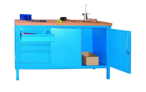 Pavoy Werkbank 1500, 1 Block mit 4 Schubladen + 1 Schrank, 58592-150-000-910