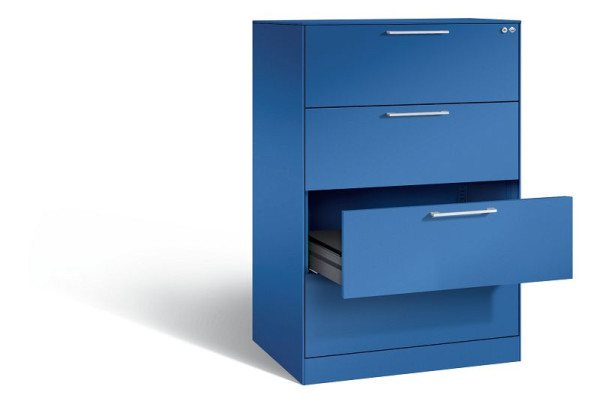 C+P archiefkast Asisto, H1310xB800xD600mm, kleur: gentiaanblauw, beugelgreep, 146223-422 S10079