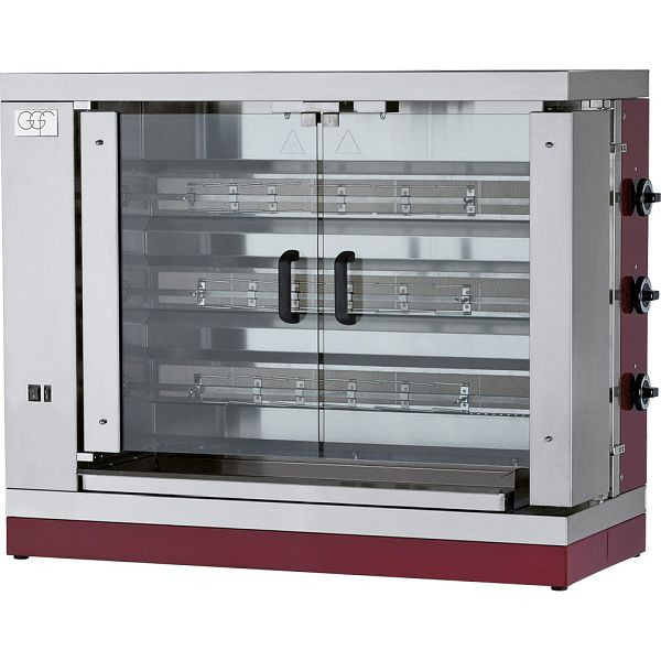 Stalgast gas kippengrill met 3 spiesen, 1110x480x920 mm, 17 kW, KE2503170