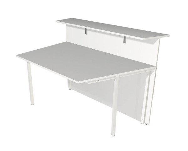 Kerkmann balie Atlantis 3, eenzijdig schuin, B 1350 x D 920 x H 1080 mm, wit/grafiet, 22326912