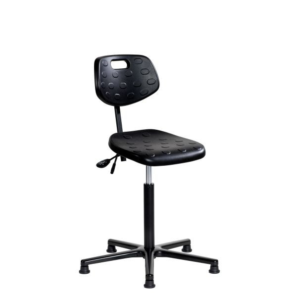 SOFAME werkstoel ERGODYN met glijders, zithoogte 49-69, met zitdiepteverstelling, aluminium onderstel, W050050034