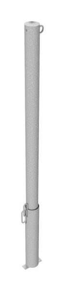 Schake afzetpaal stalen buis Ø 60 x 2,5 mm afneembaar voor hangslot, thermisch verzinkt, met 1 oog, 460V/1