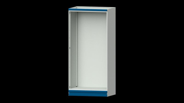ANKE werkbanken basiskast modulair kastsysteem, model 100, 1015 x 720 x 2200 mm, lege behuizing open, RAL 7035/5010, 631.200
