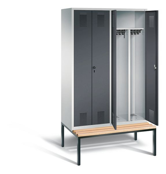 C+P zwart wit kastje Evolo, H2090xW1190xD815mm, kleur: lichtgrijs / zwartgrijs, 48052-40 S10213